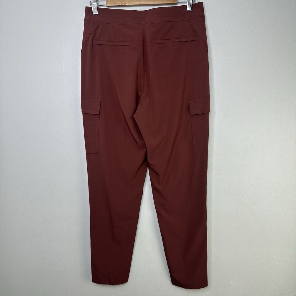 Athleta Pants Women Sz 4 Uptown Ankle Cognac Brown Lightweight Athleisure Modern - Picture 2 of 7
